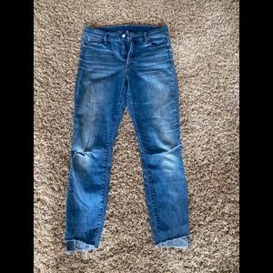 Mother Jeans 28 Stunner Zip ankle step fray